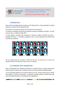 thumbnail of Rapport d’activités 2019 – 2020 Association Michel Dinet